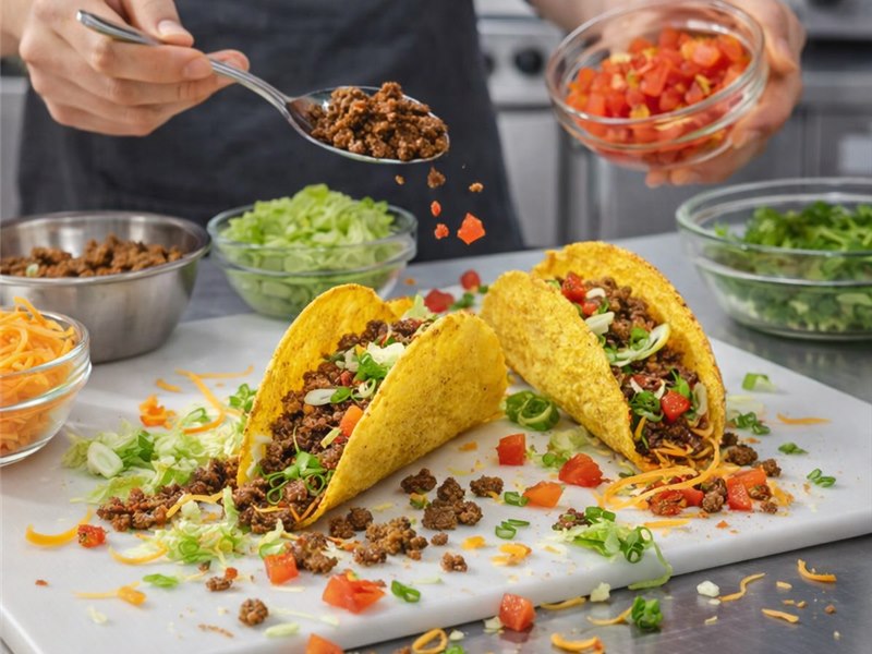 Taco held upright in Taco Holder Cup