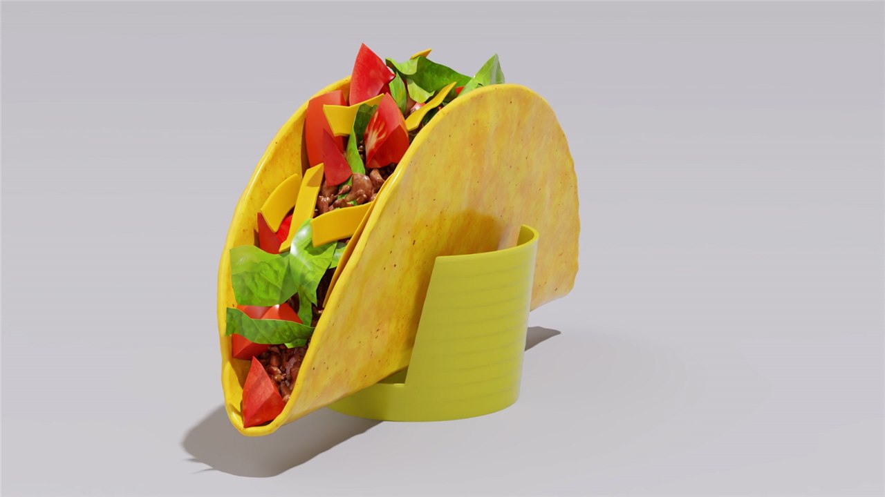 Taco Holder Cup tapered design detail