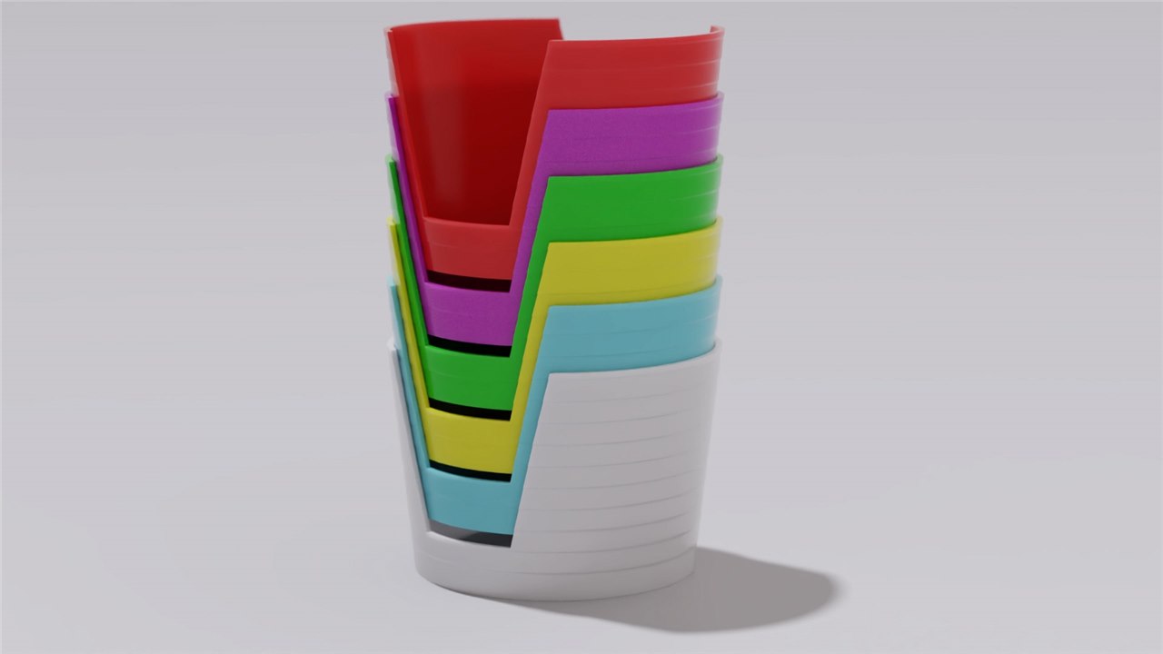 Taco Holder Cups stacked for storage